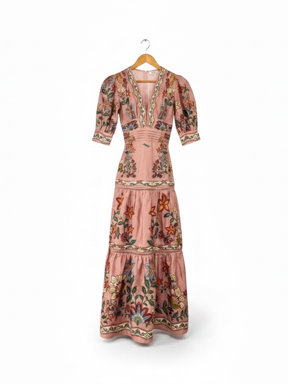 FARM Rio Pink Embroidered Floral Maxi Dress - Picture 5 of 11